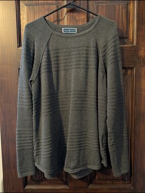 Karen Scott Charcoal Ribbed Knit Pullover